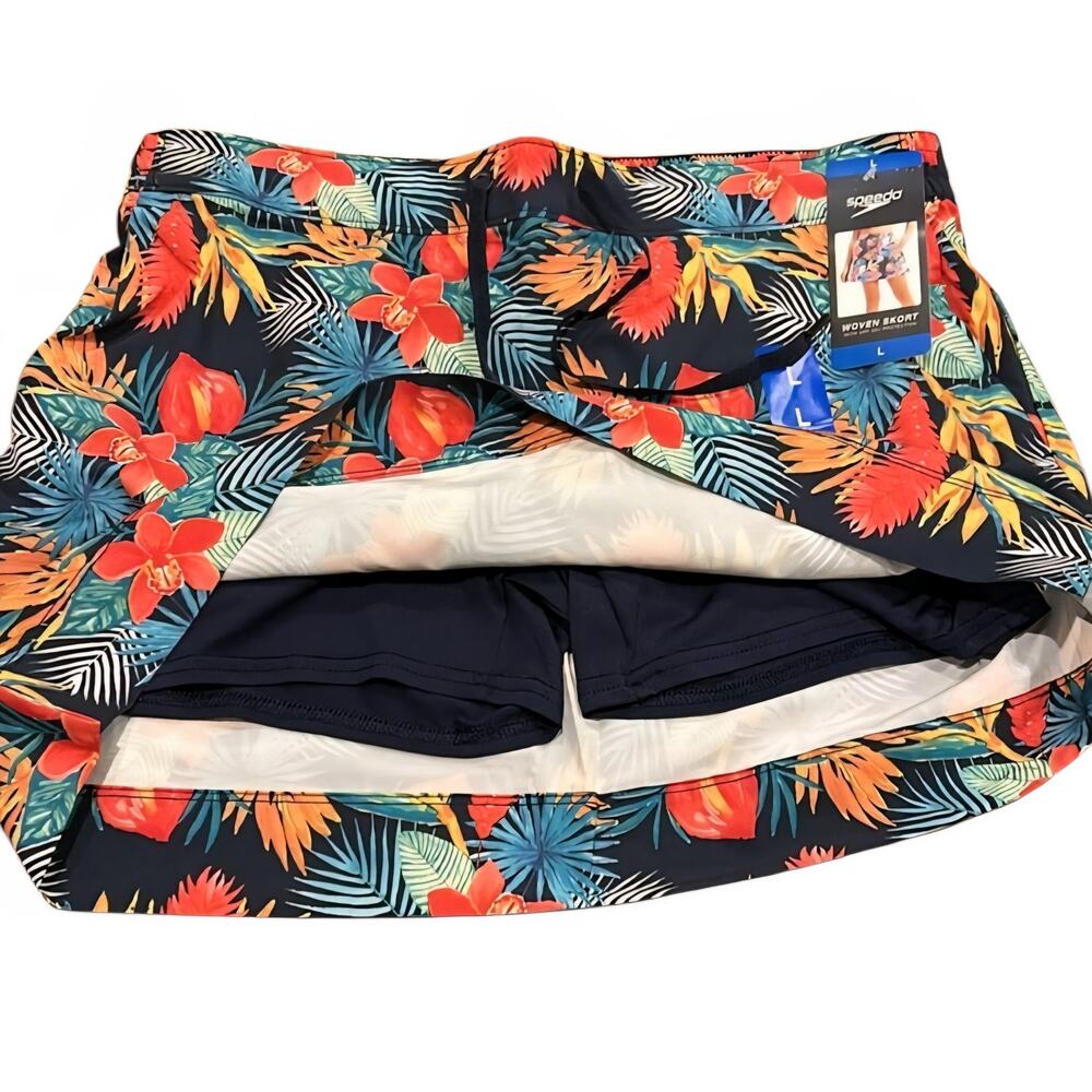 Speedo Women's Lightweight Swim Skort "Hot Coral" NWT Size Large - Picture 13 of 16